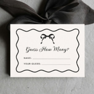 Carte D'accompagnement Black Bow Devine Combien De Jeu
