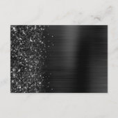 Carte D'accompagnement Black Brushed Metal Wedding Details  (Dos)