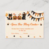 Carte D'accompagnement Black Cat Halloween Party mignon fantôme (Devant)