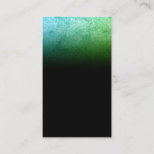 Carte D'accompagnement Black Custom Photo Glitz Merci vert (Dos)