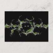 Carte D'accompagnement Black Formal Eucalyptus Wreath Monogram Wedding (Dos)