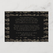 Carte D'accompagnement Black Gold Ebono Monogram Wreath Détails Mariage (Dos)