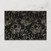 Carte D'accompagnement Black Gold Foil main florale dessiné élégant maria (Dos)