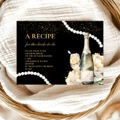 Carte D'accompagnement Black Gold Pearls Et Prosecco Bridal Recette
