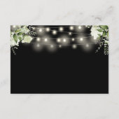Carte D'accompagnement Black Gold String éclaire la réception de mariage (Dos)