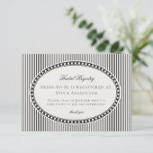 Carte D'accompagnement Black Harlequin Checkered Bridal Registry (Debout devant)