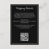 Carte D'accompagnement Black Modern Callighraphy Script Détails du Mariag (Devant)