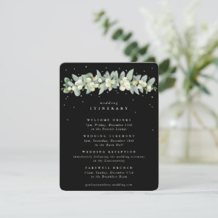 Carte D'accompagnement Black Snowberry+Eucalyptus Garland Mariages Événem