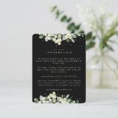 Carte D'accompagnement Black Snowberry+Eucalyptus Mariage bordé Détails (Debout devant)