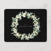 Carte D'accompagnement Black Snowberry+Eucalyptus Réception de mariage bo (Dos)