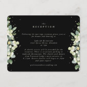 Carte D'accompagnement Black Snowberry+Eucalyptus Réception de mariage bo (Devant)