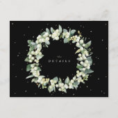 Carte D'accompagnement Black Snowberry+Eucalyptus Stem Détails du Mariage (Dos)