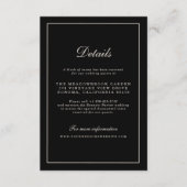 Carte D'accompagnement Black Tie Wedding Classic Details Enclosure Card (Devant)