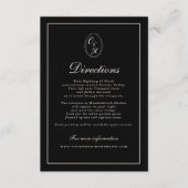 Carte D'accompagnement Black Tie Wedding Classic Directions Card (Devant)