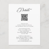 Carte D'accompagnement Black & White Delicate Elegant Wedding Détails (Devant)