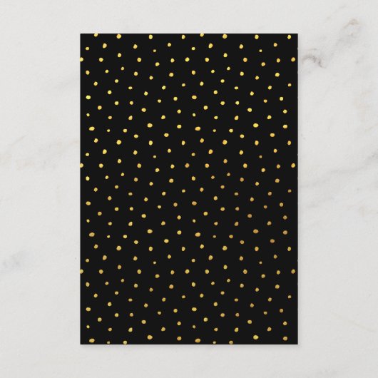 Carte D'accompagnement Black White Gold Script Réception de mariage minim (Dos)