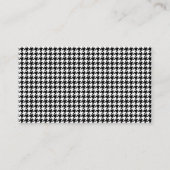 Carte D'accompagnement Black White Houndstooth Tissue (Devant)