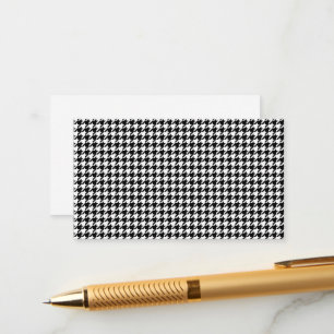 Carte D'accompagnement Black White Houndstooth Tissue