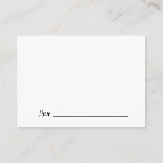 Carte D'accompagnement Black White Script Graduate Words of Wisdom Consei (Dos)