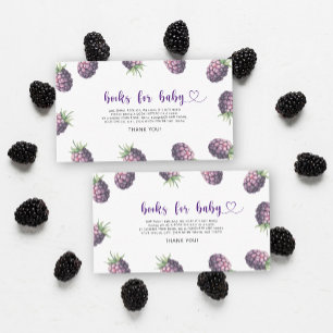 Carte D'accompagnement Blackberries - livres pour billet bébé