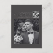 Carte D'accompagnement BLAIRE Moderne Calligraphie Script Détails du Mari (Dos)