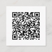 Carte D'accompagnement Blanc | Code QR | Réponse au mariage (Dos)