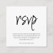 Carte D'accompagnement Blanc | Code QR | Réponse au mariage (Devant)