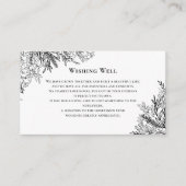 Carte D'accompagnement Blanc et noir Mariage de verdure Wishing well (Devant)