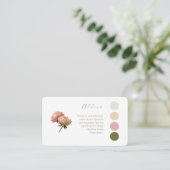 Carte D'accompagnement Blanc et olive | Code vestimentaire du Mariage ros (Debout devant)
