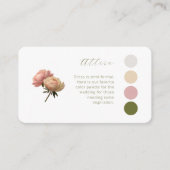 Carte D'accompagnement Blanc et olive | Code vestimentaire du Mariage ros (Devant)