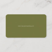 Carte D'accompagnement Blanc et olive | Code vestimentaire du Mariage ros (Dos)