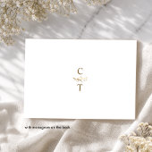 Carte D'accompagnement Blanc et Or Élégant Code QR RSVP Mariage