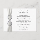 Carte D'accompagnement blanc Infinité en argent Détails du Mariage (Devant)