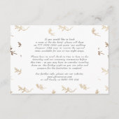 Carte D'accompagnement Blanc Noir Classic Or crest détails mariages (Dos)