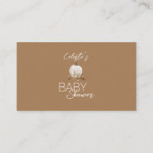 Carte D'accompagnement Blanc Rustique Boho Citrouille Baby Display Douche (Dos)