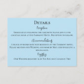 Carte D'accompagnement Blanc Unicorne rose Fleurs Bleu (Devant)