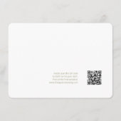 Carte D'accompagnement BLANCHE | Code QR - Détail du Mariage Rose chic (Dos)