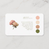 Carte D'accompagnement BLANCHE | Pastel Rose Mariage Code vestimentaire (Devant)