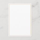 Carte D'accompagnement Blancs Et Gold Simples Mariage (Dos)