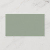 Carte D'accompagnement Blank back Sage Green Baby shower Book Request (Dos)