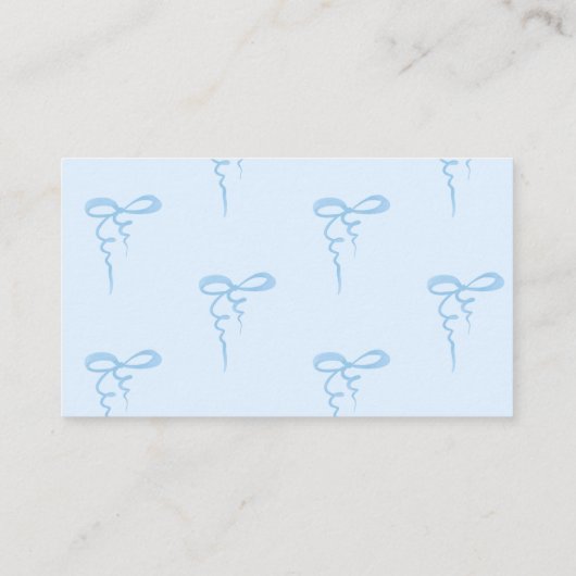 Carte D'accompagnement Bleu arc ondulé cadre minimum diaper billet de tom (Dos)