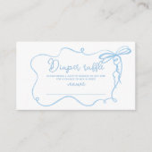 Carte D'accompagnement Bleu arc ondulé cadre minimum diaper billet de tom (Devant)