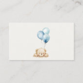 Carte D'accompagnement Bleu Bearly Wait Balloon Baby Display Douche (Dos)