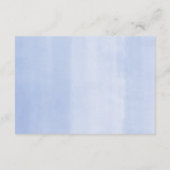 Carte D'accompagnement Bleu blanc fleuri vert or garçon étalage douche (Dos)