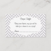 Carte D'accompagnement Bleu blanc gris Eléphant Baby shower Déchets Raffl (Dos)