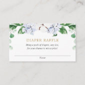 Carte D'accompagnement Bleu blanc verdure or baby shower tombole de couch (Devant)