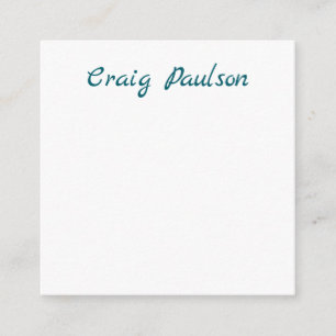 Carte D'accompagnement Bleu Blanc Votre Nom Spécial Minimaliste Unique