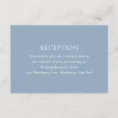 Carte D'accompagnement Bleu bleu clair simple Mariage moderne (Devant)