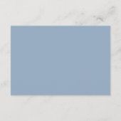 Carte D'accompagnement Bleu bleu clair simple Mariage moderne (Dos)