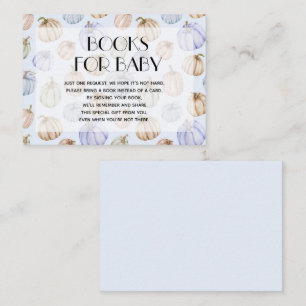 Carte D'accompagnement Bleu Citrouille Boy Baby Book Demande